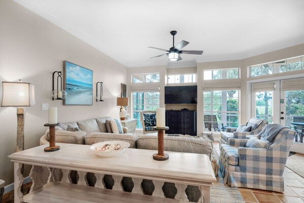 Light and airy with beautiful window views
