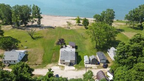 Aerial view of the cottage