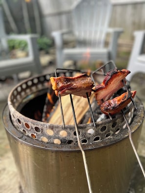 Local Polish deli provides these amazing slabs of smoked bacon 