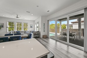 Open Concept Floor Plan and Sliding Doors to Patio and Private P