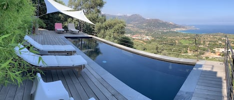 Piscine chauffée avec vue
