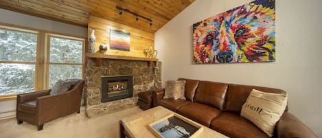 SWP Creekside 403 living area with fireplace