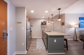 Indoors, Floor, Flooring, Sink, Refrigerator