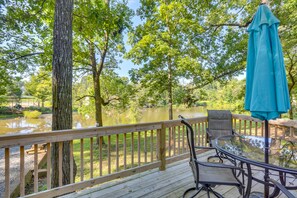 Furnished Deck | 1,800 Sq Ft | Pond View | Outdoor Dining