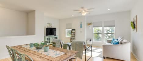 Seabrook Vacation Rental | 2BR | 2BA | 1,458 Sq Ft | Stairs Required