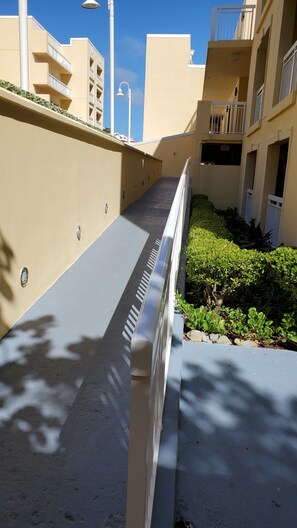 One of the 2 wheelchair ramps.