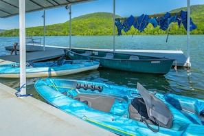 1 Canoe and 2 Kayaks available for use