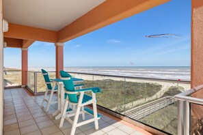 Large private balcony over looking the beach. Gorgeous ocean views!