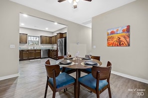 Dining area great for entertaining.