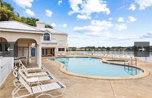 Heated pool and Jacuzzi with beautiful Lake View