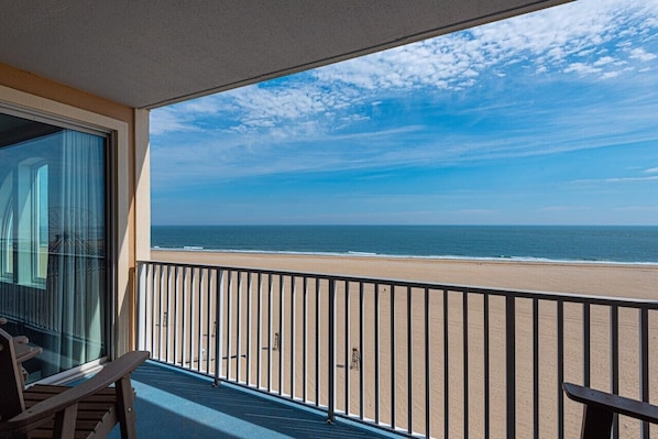 Beach views from private balcony!