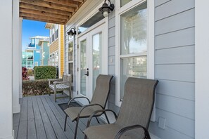 front porch and entrance to house