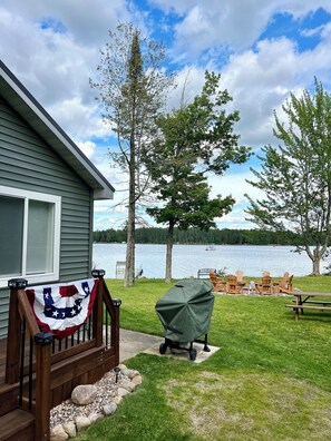 Side view of house to lake