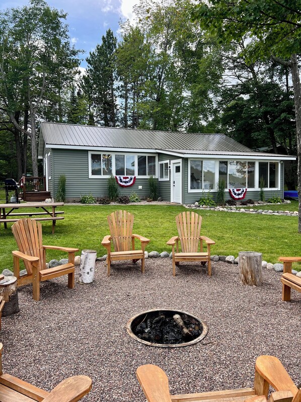 Lake view of house