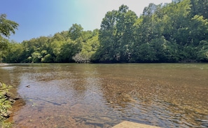 Private river access - Fish or tie off a tube to float and soak in the sun