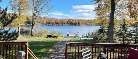 The serene lake front house with a spectacular view of the lake 