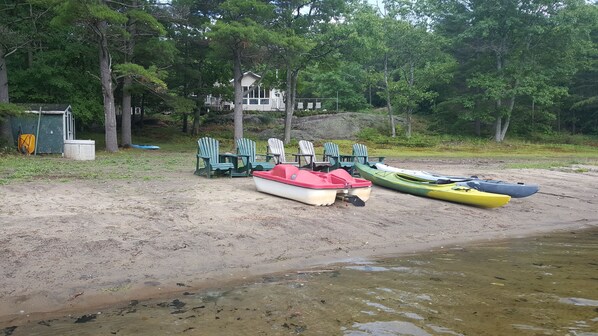 Over 100 feet of Sandy Beach.