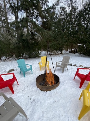 Firepit -Backyard in Winter 