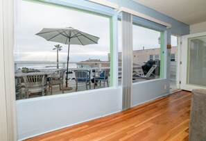 Full ocean view from living room and upstairs patio deck