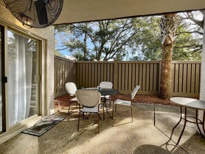Patio from Dining and Living Area
