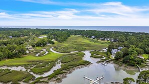 Aerial View Above Villa and Braddock Cove