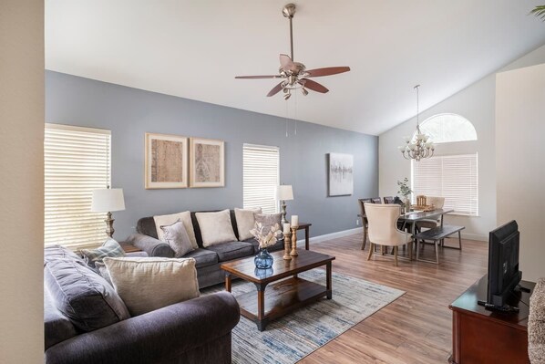 Formal living room looking towards dining room