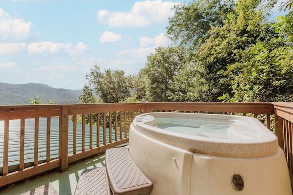 Rooftop hot tub available year round