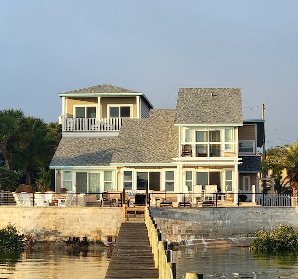 View of the back of house from the dock on Salt Run