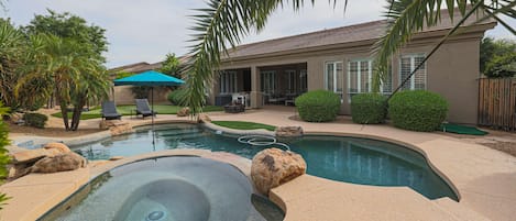 Heated Pool + Hot Tub. 