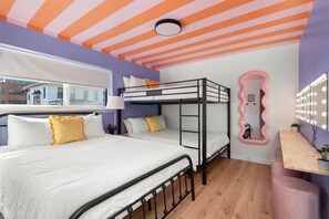 3 queens and a memory foam mattress for a comfortable stay!