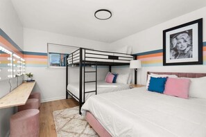 3 queens and a memory foam mattress for a comfortable stay!