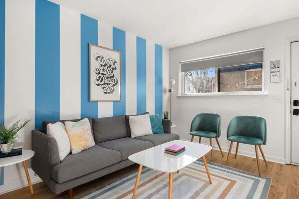 Enjoy some downtime between exploring the city in our comfortable living room