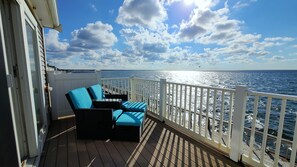 Enjoy wonderful water views from the balcony deck