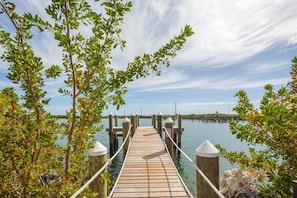 Bring your fishing poles to fish right off the dock!