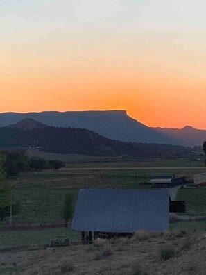 View to the west of the Mancos Valley and Mesa Verde NP