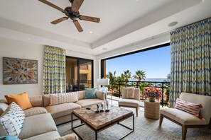 Living room with a view. Over 1400 sq. feet of space for you and your guest.