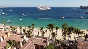 Cruise ships in the bay are a regular siting.