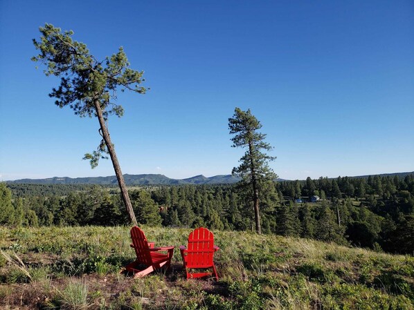 Adirondack chairs with stunning views