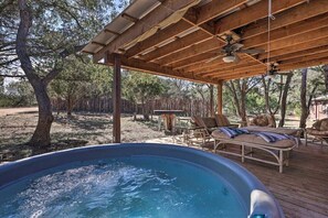 Hot Tub And Covered Patio
