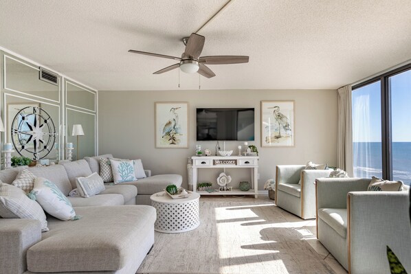 Gulf front living room