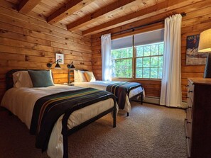 Two Twin XL beds in the twin room
