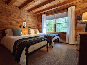 Two Twin XL beds in the twin room