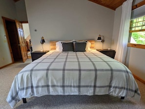 King bed in the master suite