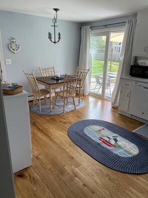 Newly refinished floors and painted walls