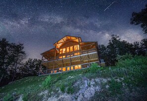 Exterior View of Shell Mtn with the Stars Above