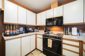 Fully stocked kitchen