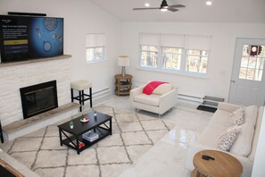 smart 70' inch tv in the second floor living room