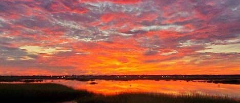 SUNSET OF MARSH & OCEAN