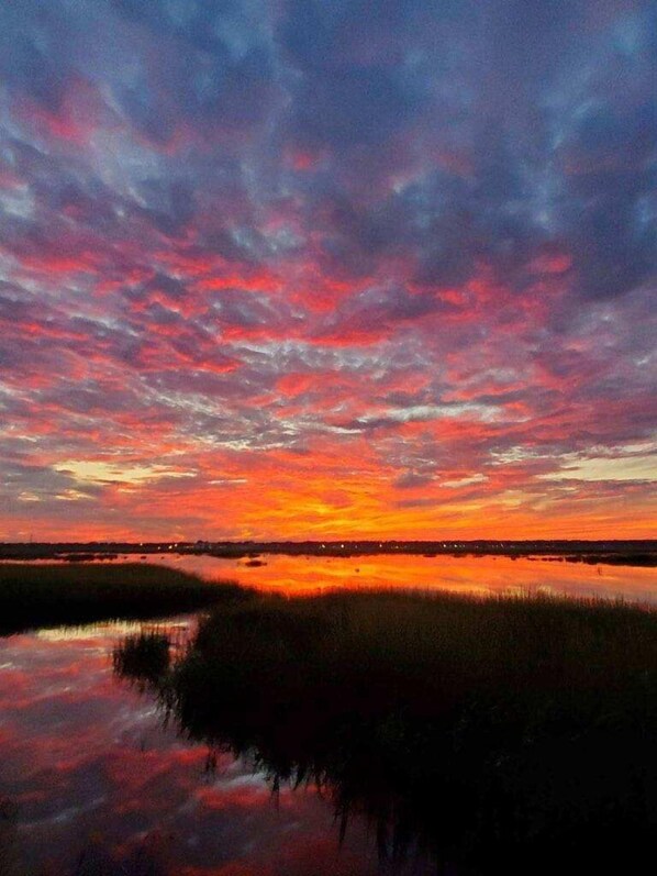 SUNSET OF MARSH & OCEAN