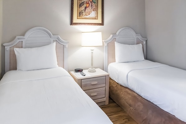 Comfortable 2 Twin beds; perfect for your vacation!